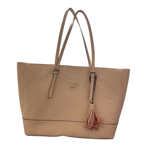 GUESS Decimals G‎ Logo Blush Tote Bag Light Pink - Picture 1 of 7